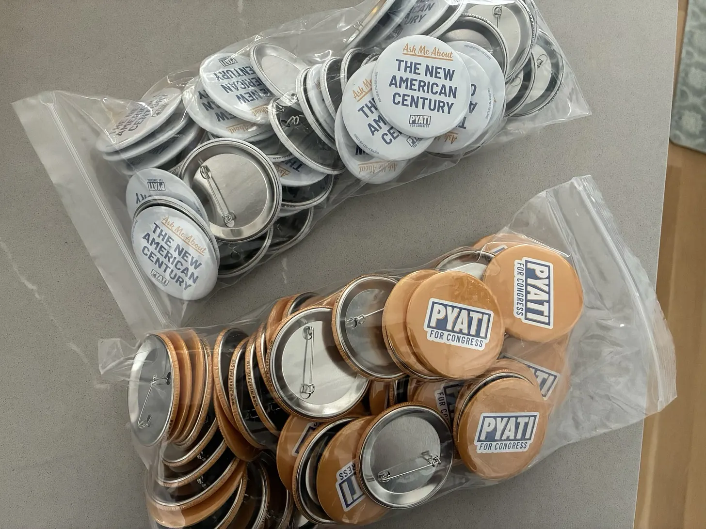 A group of plastic bags of buttons

AI-generated content may be incorrect.